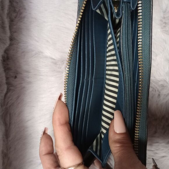 Kate Spade blue continental checkbook wallet - Picture 9 of 14